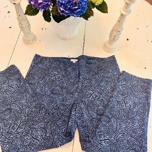 J. Jill Blue Ankle Cropped Pants Versatile Style